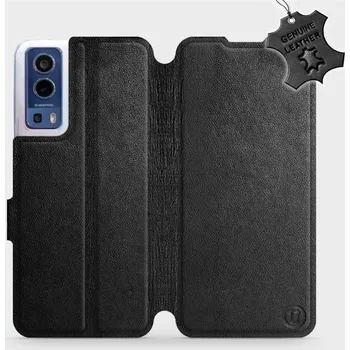 Pouzdro na mobilní telefon Kožené flip pouzdro Mobiwear - Vivo Y72 5G / Vivo Y52 5G - Černé (Kožené knížkové pouzdro, obal, kryt na mobil Vivo Y72 5G / Vivo Y52 5G, Černé, materiál Genuine Leather, ochrana 360°, stojánek, silikonová vanička, magnetické zavírání)