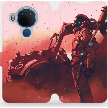 Pouzdro na mobilní telefon Flipové pouzdro Mobiwear - Nokia 5.4 - MA09S Průzkumník s červeným vozítkem (Knížkové flip pouzdro, obal, kryt na mobil Nokia 5.4 - MA09S Průzkumník s červeným vozítkem, materiál Umělá kůže + TPU - ochrana 360°, stojánek, silikonová vanička, magnetické)