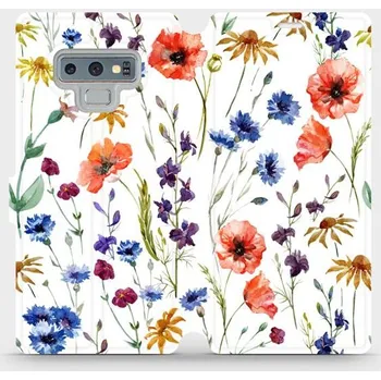 Pouzdro na mobilní telefon Flipové pouzdro Mobiwear - Samsung Galaxy Note 9 - MP04S Luční kvítí (Knížkové flip pouzdro, obal, kryt na mobil Samsung Galaxy Note 9 - MP04S Luční kvítí, materiál Umělá kůže + TPU - ochrana 360°, stojánek, silikonová vanička, magnetické zavírání)