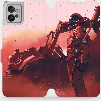 Pouzdro na mobilní telefon Flipové pouzdro Mobiwear - Motorola Moto G32 - MA09S Průzkumník s červeným vozítkem (Knížkové flip pouzdro, obal, kryt na mobil Motorola Moto G32 - MA09S Průzkumník s červeným vozítkem, materiál Umělá kůže + TPU - ochrana 360°, stojánek, silikonová vaničk