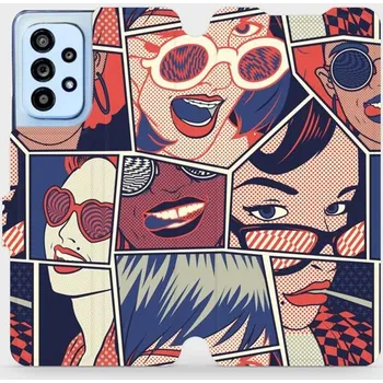 Pouzdro na mobilní telefon Flipové pouzdro Mobiwear - Samsung Galaxy A53 5G - VP18P Komiks (Knížkové flip pouzdro, obal, kryt na mobil Samsung Galaxy A53 5G - VP18P Komiks, materiál Umělá kůže + TPU - ochrana 360°, stojánek, silikonová vanička, magnetické zavírání)