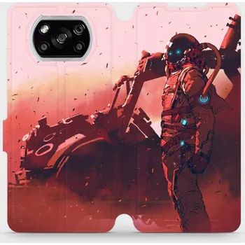 Pouzdro na mobilní telefon Flipové pouzdro Mobiwear - Xiaomi POCO X3 NFC - MA09S Průzkumník s červeným vozítkem (Knížkové flip pouzdro, obal, kryt na mobil Xiaomi POCO X3 NFC - MA09S Průzkumník s červeným vozítkem, materiál Umělá kůže + TPU - ochrana 360°, stojánek, silikonová)