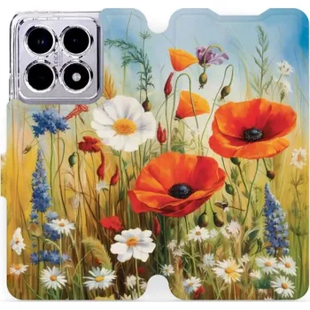 Pouzdro na mobilní telefon Flipové pouzdro Mobiwear - Xiaomi 14T Pro - VP43S Letní louka (Knížkové flip pouzdro, obal, kryt na mobil Xiaomi 14T Pro - VP43S Letní louka, materiál Umělá kůže + TPU - ochrana 360°, stojánek, silikonová vanička, magnetické zavírání)