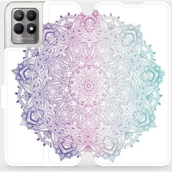 Pouzdro na mobilní telefon Flipové pouzdro Mobiwear - Realme 8i - M008S Mandala (Knížkové flip pouzdro, obal, kryt na mobil Realme 8i - M008S Mandala, materiál Umělá kůže + TPU - ochrana 360°, stojánek, silikonová vanička, magnetické zavírání)