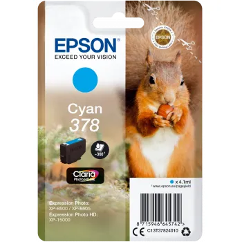 Epson Singlepack Cyan 378 Claria Photo HD Ink