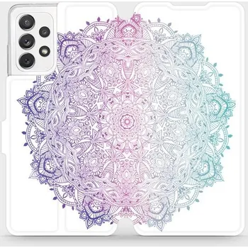 Pouzdro na mobilní telefon Flipové pouzdro Mobiwear - Samsung Galaxy A72 - M008S Mandala (Knížkové flip pouzdro, obal, kryt na mobil Samsung Galaxy A72 - M008S Mandala, materiál Umělá kůže + TPU - ochrana 360°, stojánek, silikonová vanička, magnetické zavírání)