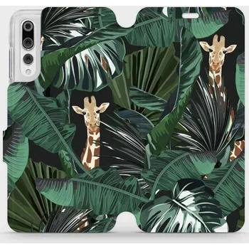 Pouzdro na mobilní telefon Flipové pouzdro Mobiwear - Huawei P20 Pro - VP06P Žirafky (Knížkové flip pouzdro, obal, kryt na mobil Huawei P20 Pro - VP06P Žirafky, materiál Umělá kůže + TPU - ochrana 360°, stojánek, silikonová vanička, magnetické zavírání)