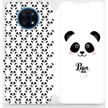 Pouzdro na mobilní telefon Flipové pouzdro Mobiwear - Nokia G50 5G - M030P Panda Amálka (Knížkové flip pouzdro, obal, kryt na mobil Nokia G50 5G - M030P Panda Amálka, materiál Umělá kůže + TPU - ochrana 360°, stojánek, silikonová vanička, magnetické zavírání)