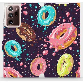 Pouzdro na mobilní telefon Flipové pouzdro Mobiwear - Samsung Galaxy Note 20 Ultra - VP19S Donutky (Knížkové flip pouzdro, obal, kryt na mobil Samsung Galaxy Note 20 Ultra - VP19S Donutky, materiál Umělá kůže + TPU - ochrana 360°, stojánek, silikonová vanička, magnetické zavírání)