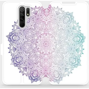 Pouzdro na mobilní telefon Flipové pouzdro Mobiwear - Xiaomi Redmi 9 - M008S Mandala (Knížkové flip pouzdro, obal, kryt na mobil Xiaomi Redmi 9 - M008S Mandala, materiál Umělá kůže + TPU - ochrana 360°, stojánek, silikonová vanička, magnetické zavírání)