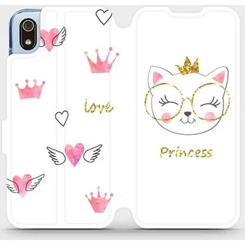 Pouzdro na mobilní telefon Flipové pouzdro Mobiwear - Xiaomi Redmi 7A - MH03S Kočička princess (Knížkové flip pouzdro, obal, kryt na mobil Xiaomi Redmi 7A - MH03S Kočička princess, materiál Umělá kůže + TPU - ochrana 360°, stojánek, silikonová vanička, magnetické zavírání)