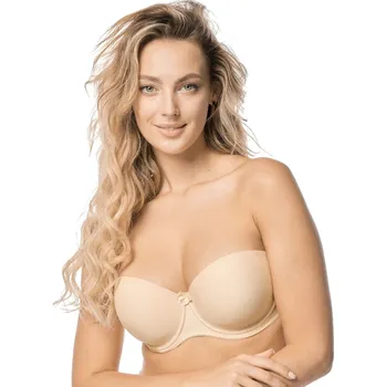 Podprsenka Hladká podprsenka bardotka Mefemi Eva Velikost: 80D, Barva: Béžová