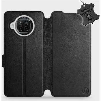 Telefonní příslušenství Kožené flip pouzdro Mobiwear - Xiaomi MI 10T Lite - Černé (Kožené knížkové pouzdro, obal, kryt na mobil Xiaomi MI 10T Lite, Černé, materiál Genuine Leather, ochrana 360°, stojánek, silikonová vanička, magnetické zavírání)