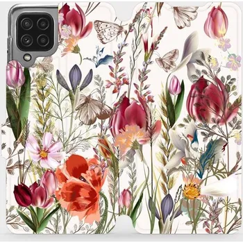 Pouzdro na mobilní telefon Flipové pouzdro Mobiwear - Samsung Galaxy A22 4G - MP01S Rozkvetlá louka (Knížkové flip pouzdro, obal, kryt na mobil Samsung Galaxy A22 4G - MP01S Rozkvetlá louka, materiál Umělá kůže + TPU - ochrana 360°, stojánek, silikonová vanička, magnetické zavírání