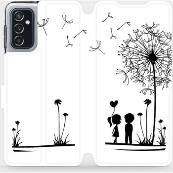 Pouzdro na mobilní telefon Flipové pouzdro Mobiwear - Samsung Galaxy M52 5G - MH16P Dvojice s pampeliškou (Knížkové flip pouzdro, obal, kryt na mobil Samsung Galaxy M52 5G - MH16P Dvojice s pampeliškou, materiál Umělá kůže + TPU - ochrana 360°, stojánek, silikonová vanička,)