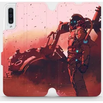 Pouzdro na mobilní telefon Flipové pouzdro Mobiwear - Samsung Galaxy A50 - MA09S Průzkumník s červeným vozítkem (Knížkové flip pouzdro, obal, kryt na mobil Samsung Galaxy A50 - MA09S Průzkumník s červeným vozítkem, materiál Umělá kůže + TPU - ochrana 360°, stojánek, silikonová)