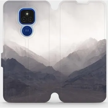 Pouzdro na mobilní telefon Flipové pouzdro Mobiwear - Motorola Moto E7 Plus - M151P Hory (Knížkové flip pouzdro, obal, kryt na mobil Motorola Moto E7 Plus - M151P Hory, materiál Umělá kůže + TPU - ochrana 360°, stojánek, silikonová vanička, magnetické zavírání)