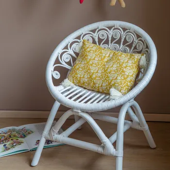 Dekorativní polštářek Amadeus les Petits Dětský květinový polštář hořčice 20 x 30 cm