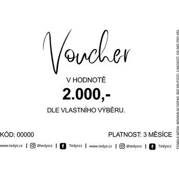 Tělový krém Tedy's Dárkový poukaz 2000,-