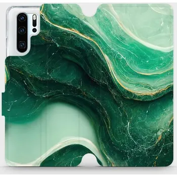 Pouzdro na mobilní telefon Flipové pouzdro Mobiwear - Huawei P30 Pro - VP38S Zelený mramor (Knížkové flip pouzdro, obal, kryt na mobil Huawei P30 Pro - VP38S Zelený mramor, materiál Umělá kůže + TPU - ochrana 360°, stojánek, silikonová vanička, magnetické zavírání)