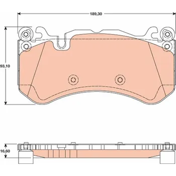 Brzdová destička Sada brzdových destiček, kotoučová brzda TRW GDB1734