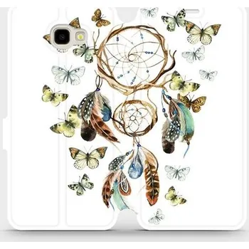 Pouzdro na mobilní telefon Flipové pouzdro Mobiwear - Samsung Galaxy J4 Plus 2018 - M001P Lapač a motýlci (Knížkové flip pouzdro, obal, kryt na mobil Samsung Galaxy J4 Plus 2018 - M001P Lapač a motýlci, materiál Umělá kůže + TPU - ochrana 360°, stojánek, silikonová vanička,)