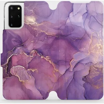 Pouzdro na mobilní telefon Flipové pouzdro Mobiwear - Samsung Galaxy S20 Plus - VP20S Fialový mramor (Knížkové flip pouzdro, obal, kryt na mobil Samsung Galaxy S20 Plus - VP20S Fialový mramor, materiál Umělá kůže + TPU - ochrana 360°, stojánek, silikonová vanička, magnetické zavírá