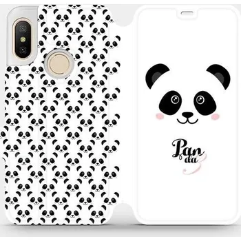 Pouzdro na mobilní telefon Flipové pouzdro Mobiwear - Xiaomi Mi A2 Lite - M030P Panda Amálka (Knížkové flip pouzdro, obal, kryt na mobil Xiaomi Mi A2 Lite - M030P Panda Amálka, materiál Umělá kůže + TPU - ochrana 360°, stojánek, silikonová vanička, magnetické zavírání)