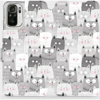 Pouzdro na mobilní telefon Flipové pouzdro Mobiwear - Xiaomi Redmi Note 10S - M099P Kočičky (Knížkové flip pouzdro, obal, kryt na mobil Xiaomi Redmi Note 10S - M099P Kočičky, materiál Umělá kůže + TPU - ochrana 360°, stojánek, silikonová vanička, magnetické zavírání)