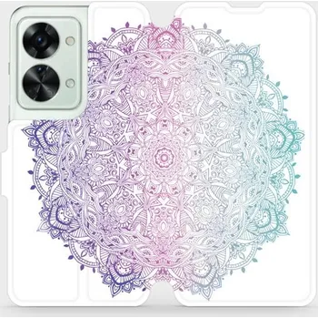 Pouzdro na mobilní telefon Flipové pouzdro Mobiwear - OnePlus Nord 2T 5G - M008S Mandala (Knížkové flip pouzdro, obal, kryt na mobil OnePlus Nord 2T 5G - M008S Mandala, materiál Umělá kůže + TPU - ochrana 360°, stojánek, silikonová vanička, magnetické zavírání)