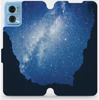 Pouzdro na mobilní telefon Flipové pouzdro Mobiwear - Motorola Moto E22 / E22i - M146P Galaxie (Knížkové flip pouzdro, obal, kryt na mobil Motorola Moto E22 / E22i - M146P Galaxie, materiál Umělá kůže + TPU - ochrana 360°, stojánek, silikonová vanička, magnetické zavírání)