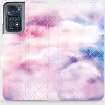 Pouzdro na mobilní telefon Flipové pouzdro Mobiwear - Xiaomi Redmi Note 11 Pro 5G - MR02S Vodovkové obrazce (Knížkové flip pouzdro, obal, kryt na mobil Xiaomi Redmi Note 11 Pro 5G - MR02S Vodovkové obrazce, materiál Umělá kůže + TPU - ochrana 360°, stojánek, silikonová vanička,)