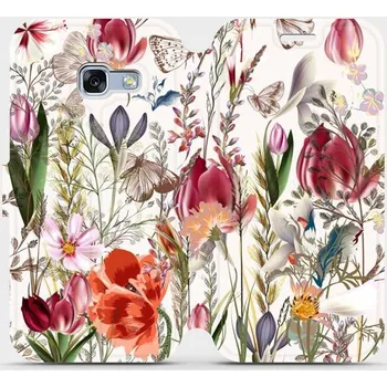 Pouzdro na mobilní telefon Flipové pouzdro Mobiwear - Samsung Galaxy A3 2017 - MP01S Rozkvetlá louka (Knížkové flip pouzdro, obal, kryt na mobil Samsung Galaxy A3 2017 - MP01S Rozkvetlá louka, materiál Umělá kůže + TPU - ochrana 360°, stojánek, silikonová vanička, magnetické zavírá