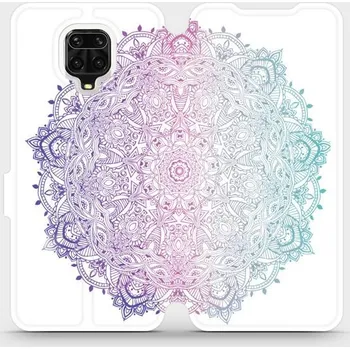 Pouzdro na mobilní telefon Flipové pouzdro Mobiwear - Xiaomi Redmi Note 9 Pro - M008S Mandala (Knížkové flip pouzdro, obal, kryt na mobil Xiaomi Redmi Note 9 Pro - M008S Mandala, materiál Umělá kůže + TPU - ochrana 360°, stojánek, silikonová vanička, magnetické zavírání)