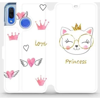 Pouzdro na mobilní telefon Flipové pouzdro Mobiwear - Huawei Nova 3 - MH03S Kočička princess (Knížkové flip pouzdro, obal, kryt na mobil Huawei Nova 3 - MH03S Kočička princess, materiál Umělá kůže + TPU - ochrana 360°, stojánek, silikonová vanička, magnetické zavírání)