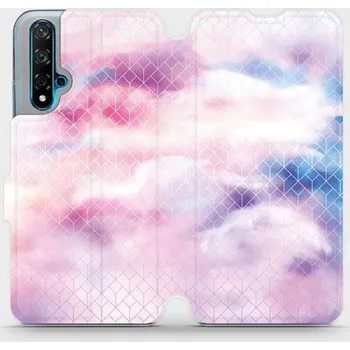 Pouzdro na mobilní telefon Flipové pouzdro Mobiwear - Huawei Nova 5T - MR02S Vodovkové obrazce (Knížkové flip pouzdro, obal, kryt na mobil Huawei Nova 5T - MR02S Vodovkové obrazce, materiál Umělá kůže + TPU - ochrana 360°, stojánek, silikonová vanička, magnetické zavírání)