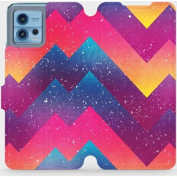 Pouzdro na mobilní telefon Flipové pouzdro Mobiwear - Motorola Moto G72 - V110S Barevné klikyháky (Knížkové flip pouzdro, obal, kryt na mobil Motorola Moto G72 - V110S Barevné klikyháky, materiál Umělá kůže + TPU - ochrana 360°, stojánek, silikonová vanička, magnetické zavírání)