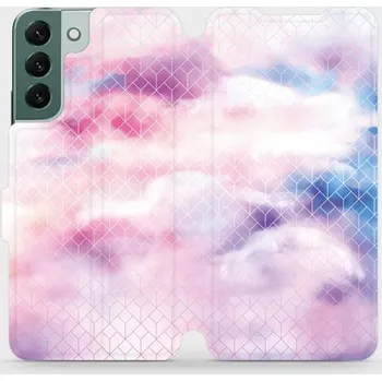 Pouzdro na mobilní telefon Flipové pouzdro Mobiwear - Samsung Galaxy S22 Plus - MR02S Vodovkové obrazce (Knížkové flip pouzdro, obal, kryt na mobil Samsung Galaxy S22 Plus - MR02S Vodovkové obrazce, materiál Umělá kůže + TPU - ochrana 360°, stojánek, silikonová vanička, magnetické)