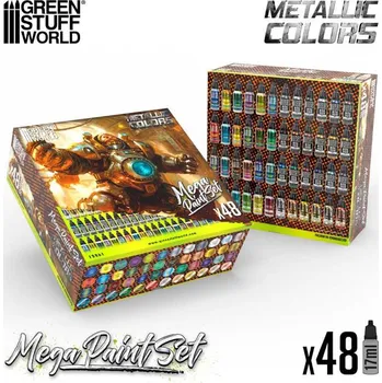 Speciální výtvarná barva Green Stuff World Metallics Mega Paint Set (Green Stuff World)