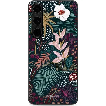 Lesklý kryt Mobiwear Glossy - Samsung Galaxy S24 FE - G043G - Temná flóra (Prémiové lesklé pouzdro, obal, kryt Mobiwear Glossy na mobil Samsung Galaxy S24 FE - G043G - Temná flóra, materiál Plast + TPU silikon - krytí po všech stranách, neošoupatelný)