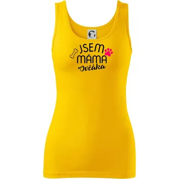 Dámské tričko Jsem máma Ovčáka - Dámské tílko - 2XL ( Žlutá )