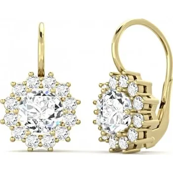 Náušnice Couple, Elegantní náušnice Dion, žluté zlato se zirkony, 585-66-3-0230.0Z00.0.00.001.08