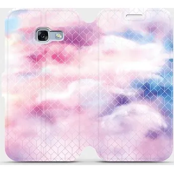 Pouzdro na mobilní telefon Flipové pouzdro Mobiwear - Samsung Galaxy A3 2017 - MR02S Vodovkové obrazce (Knížkové flip pouzdro, obal, kryt na mobil Samsung Galaxy A3 2017 - MR02S Vodovkové obrazce, materiál Umělá kůže + TPU - ochrana 360°, stojánek, silikonová vanička, magnetické)