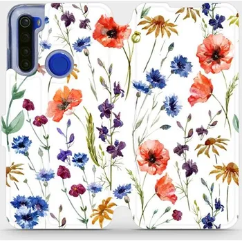 Pouzdro na mobilní telefon Flipové pouzdro Mobiwear - Xiaomi Redmi Note 8T - MP04S Luční kvítí (Knížkové flip pouzdro, obal, kryt na mobil Xiaomi Redmi Note 8T - MP04S Luční kvítí, materiál Umělá kůže + TPU - ochrana 360°, stojánek, silikonová vanička, magnetické zavírání)