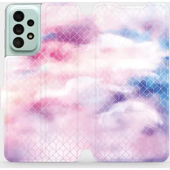 Pouzdro na mobilní telefon Flipové pouzdro Mobiwear - Samsung Galaxy A33 5G - MR02S Vodovkové obrazce (Knížkové flip pouzdro, obal, kryt na mobil Samsung Galaxy A33 5G - MR02S Vodovkové obrazce, materiál Umělá kůže + TPU - ochrana 360°, stojánek, silikonová vanička, magnetické)