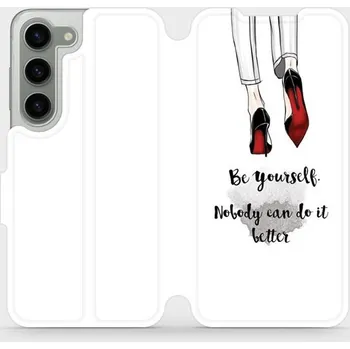 Pouzdro na mobilní telefon Flipové pouzdro Mobiwear - Samsung Galaxy S23 - M046P Be yourself (Knížkové flip pouzdro, obal, kryt na mobil Samsung Galaxy S23 - M046P Be yourself, materiál Umělá kůže + TPU - ochrana 360°, stojánek, silikonová vanička, magnetické zavírání)