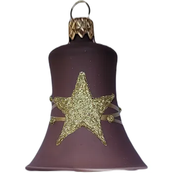 Vánoční ozdoba vánoční ozdoba zvonek 5,5cm / 5567 / hnědá pastel