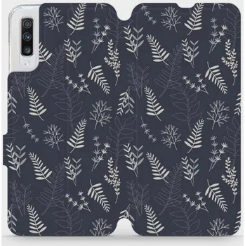 Pouzdro na mobilní telefon Flipové pouzdro Mobiwear - Samsung Galaxy A70 - VP15S Kapradiny (Knížkové flip pouzdro, obal, kryt na mobil Samsung Galaxy A70 - VP15S Kapradiny, materiál Umělá kůže + TPU - ochrana 360°, stojánek, silikonová vanička, magnetické zavírání)