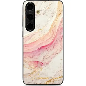 Pouzdro na mobilní telefon Lesklý kryt Mobiwear Glossy - Samsung Galaxy S24 FE - G027G - Růžový a zlatavý mramor (Prémiové lesklé pouzdro, obal, kryt Mobiwear Glossy na mobil Samsung Galaxy S24 FE - G027G - Růžový a zlatavý mramor, materiál Plast + TPU silikon - krytí po všech)