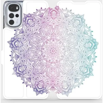 Pouzdro na mobilní telefon Flipové pouzdro Mobiwear - Motorola Moto G22 - M008S Mandala (Knížkové flip pouzdro, obal, kryt na mobil Motorola Moto G22 - M008S Mandala, materiál Umělá kůže + TPU - ochrana 360°, stojánek, silikonová vanička, magnetické zavírání)
